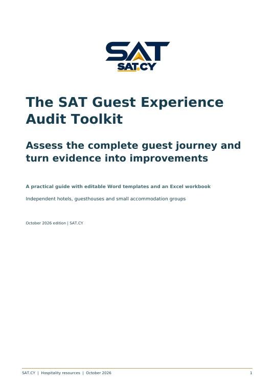 Cover of The SAT Guest Experience Audit Toolkit